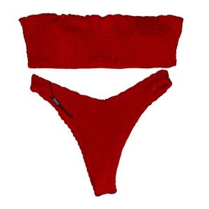 ZAFUL Smocked Sexy Thong Bikni